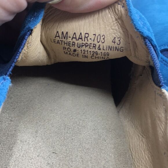 NIB Alegria Aaron Blue Suede Slip On Shoes - Size 43 EU 9.5 US (W US 13) - Picture 13 of 16